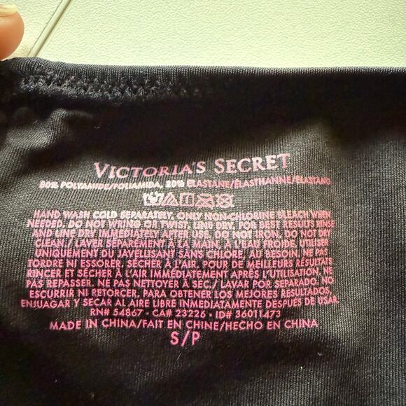 Victoria's Secret High Waist Ruched Bikini Bottom Black Size S Swim - Picture 3 of 4